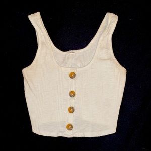 Cream/White Thick Strap Tank Top